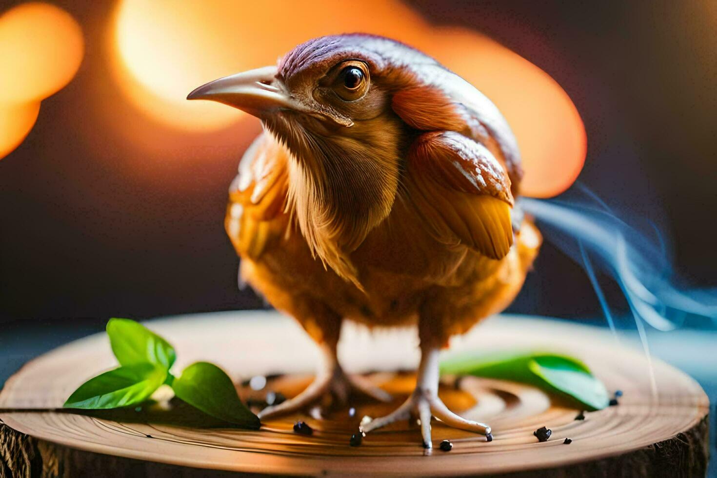 een vogel met een lang staart en een lang bek. ai-gegenereerd foto