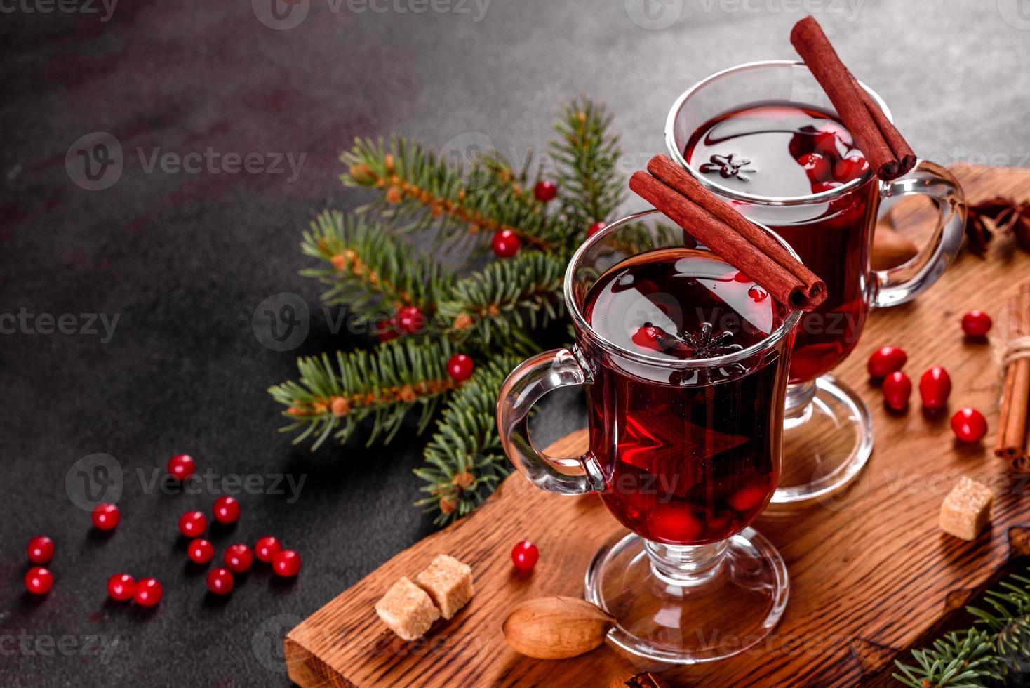 warme glühwein voor winter en kerst foto