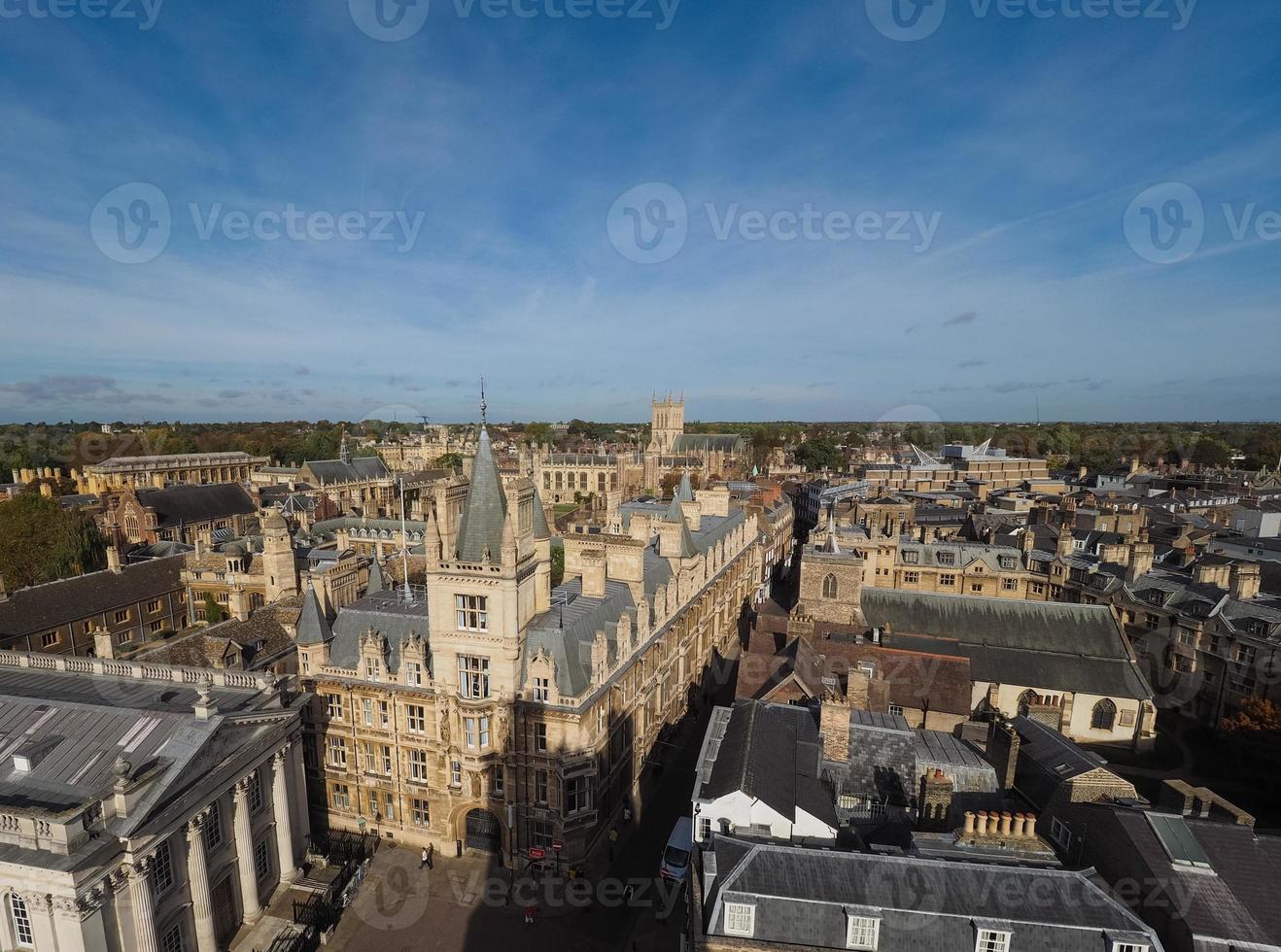 luchtfoto van cambridge foto