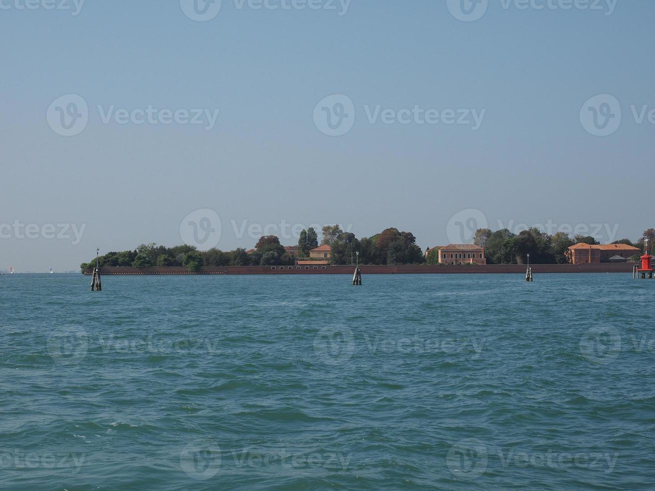 san servolo eiland in venetië foto