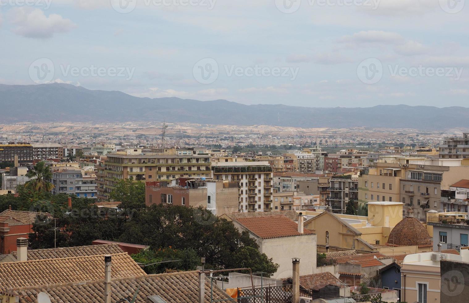 luchtfoto van cagliari foto