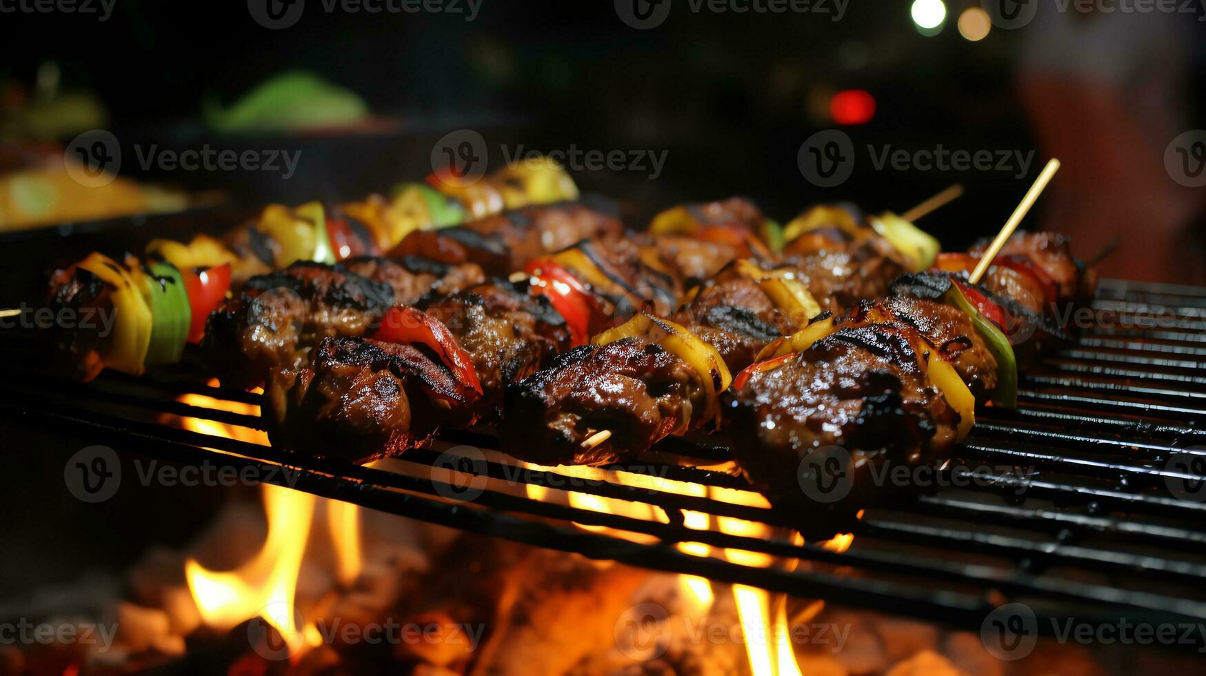 een groot Hamburger met kaas en vlees Aan top ai generatief foto