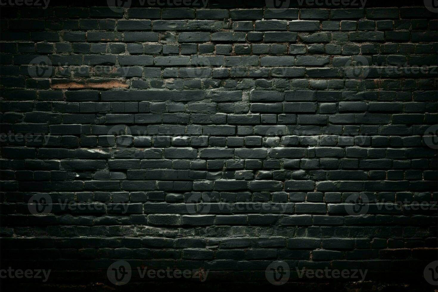 vignet voegt toe diepte naar zwart steen muur voor een dramatisch backdrop ai gegenereerd foto