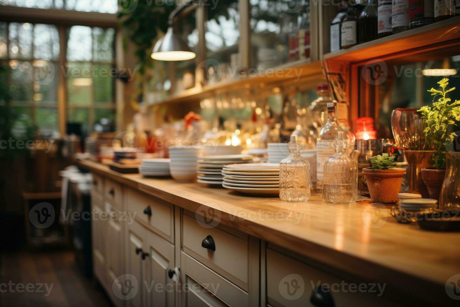 situatie in de keuken in de ochtend- professioneel reclame fotografie ai gegenereerd foto