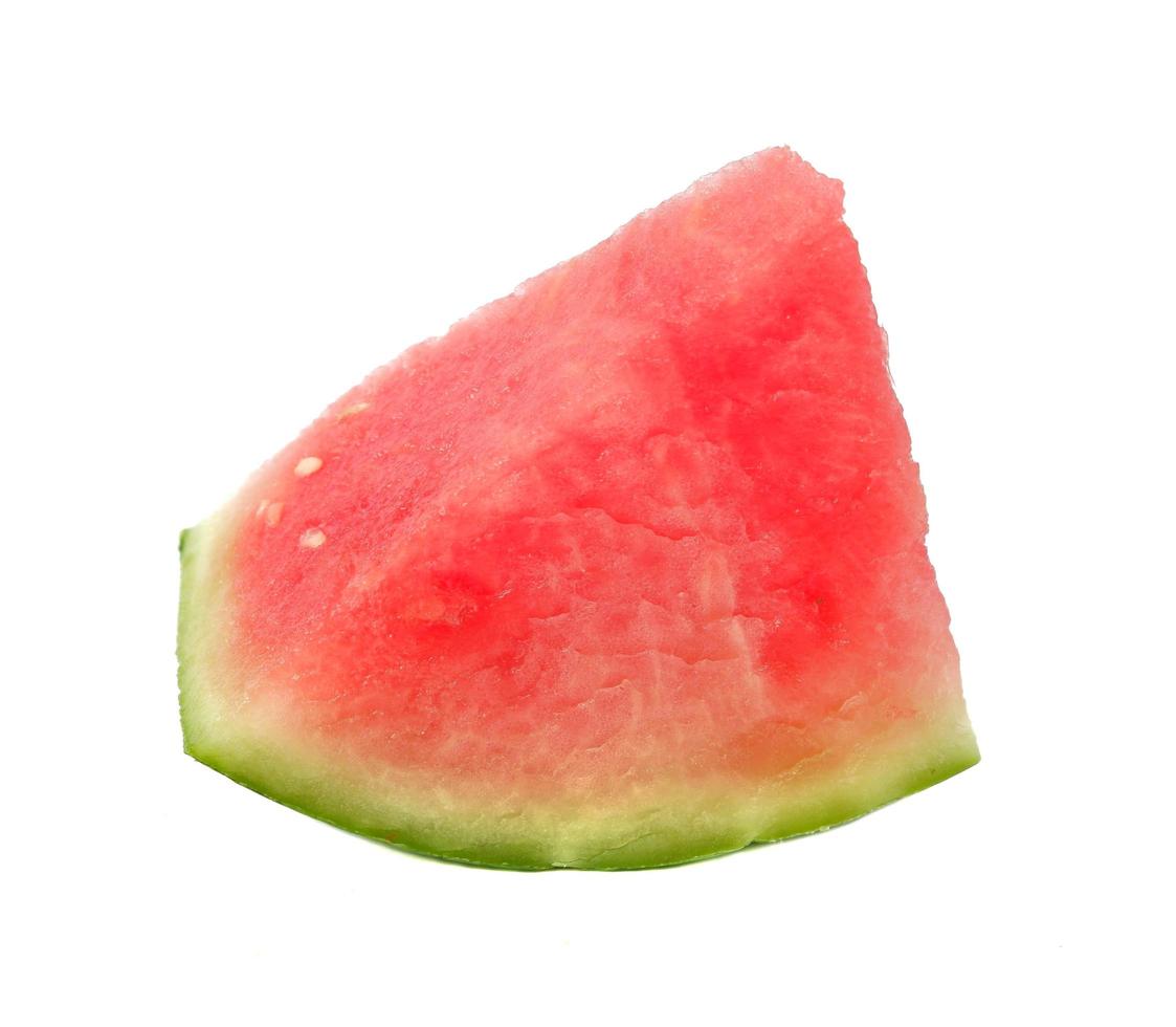 gesneden watermeloen geïsoleerd op een witte achtergrond foto