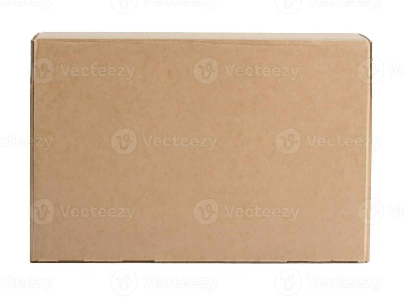bruine kartonnen doos geïsoleerd op een witte achtergrond foto