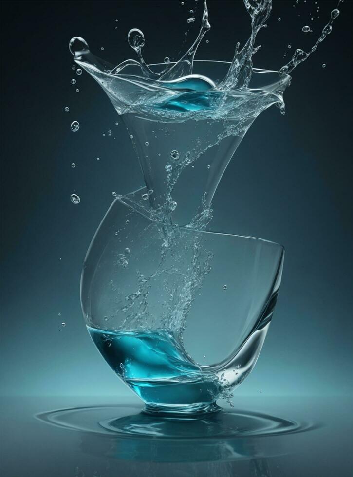 blazen water van glas foto