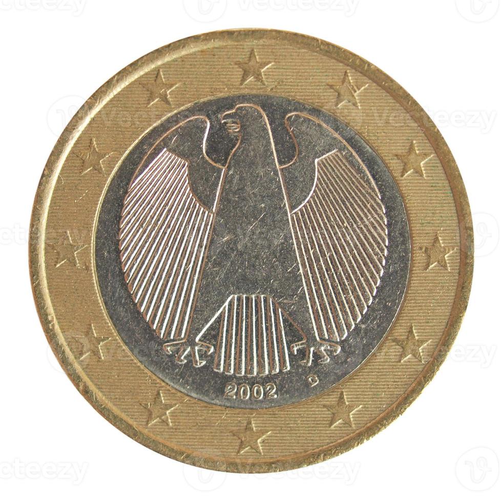 een euromunt geïsoleerd foto