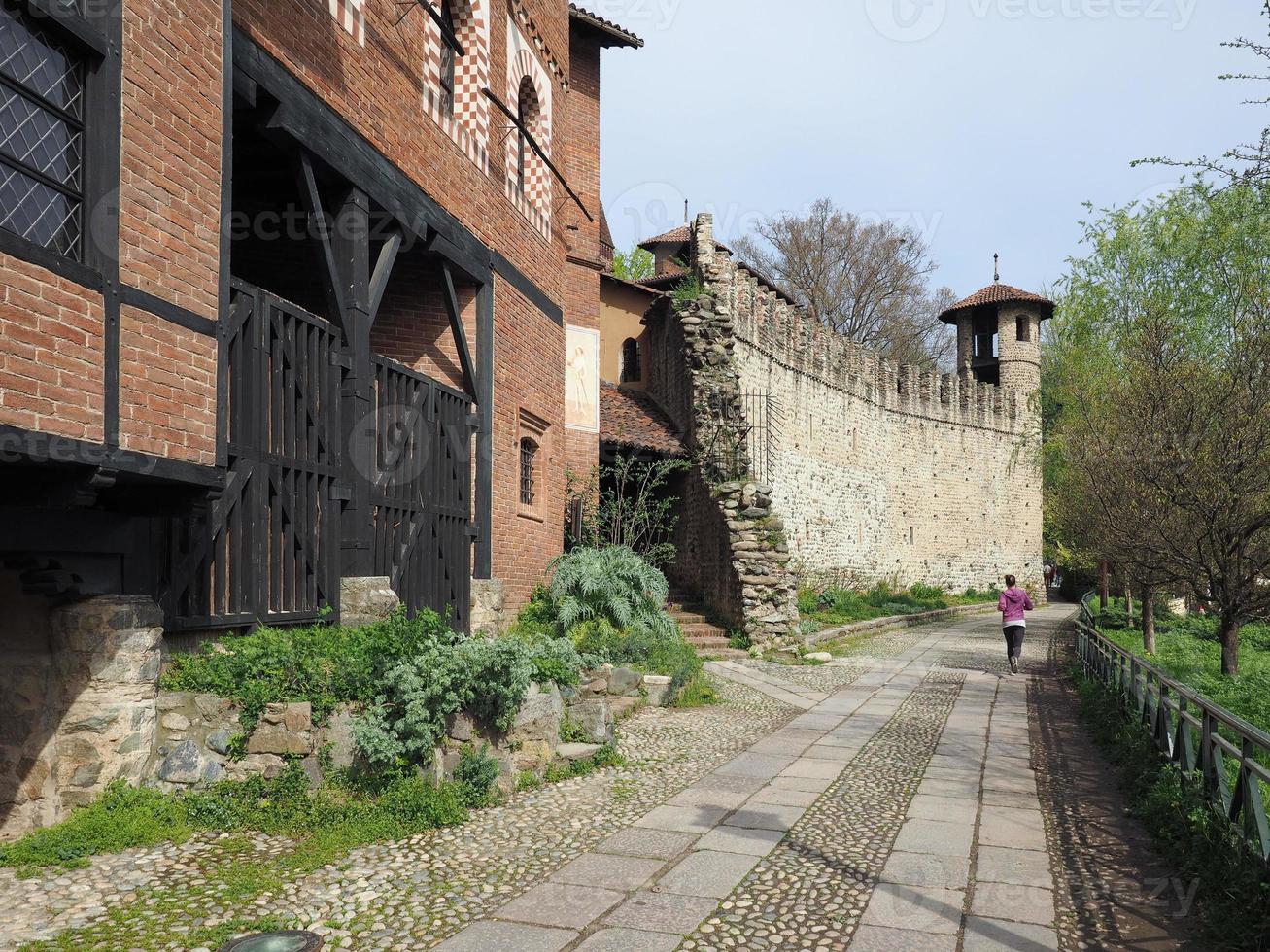 middeleeuws kasteel in turijn foto