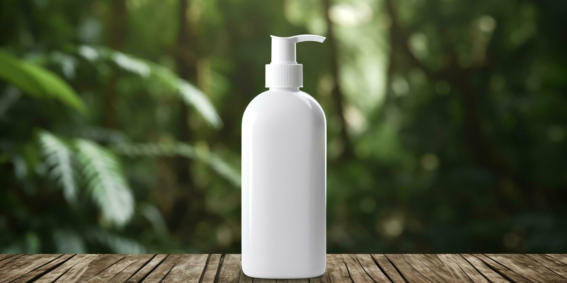shampoo fles model. generatief ai foto
