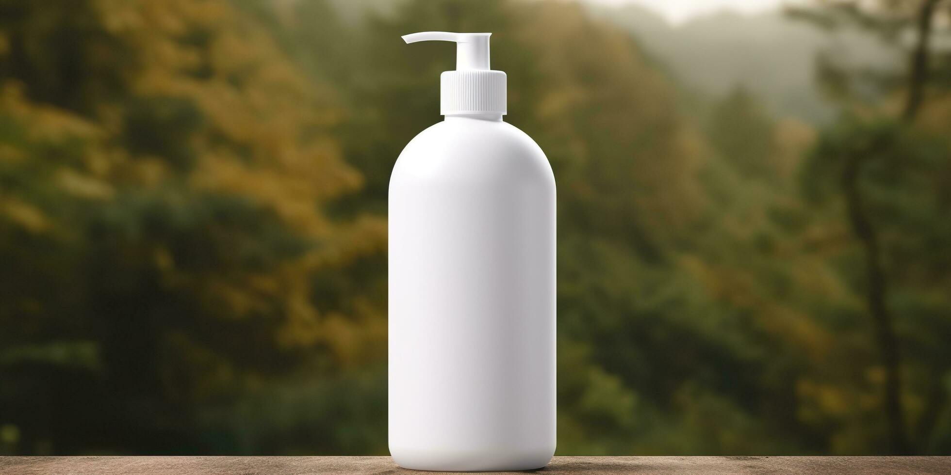 shampoo fles model. generatief ai foto