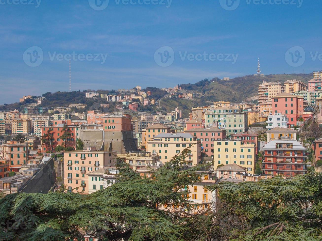 uitzicht op genua italië foto