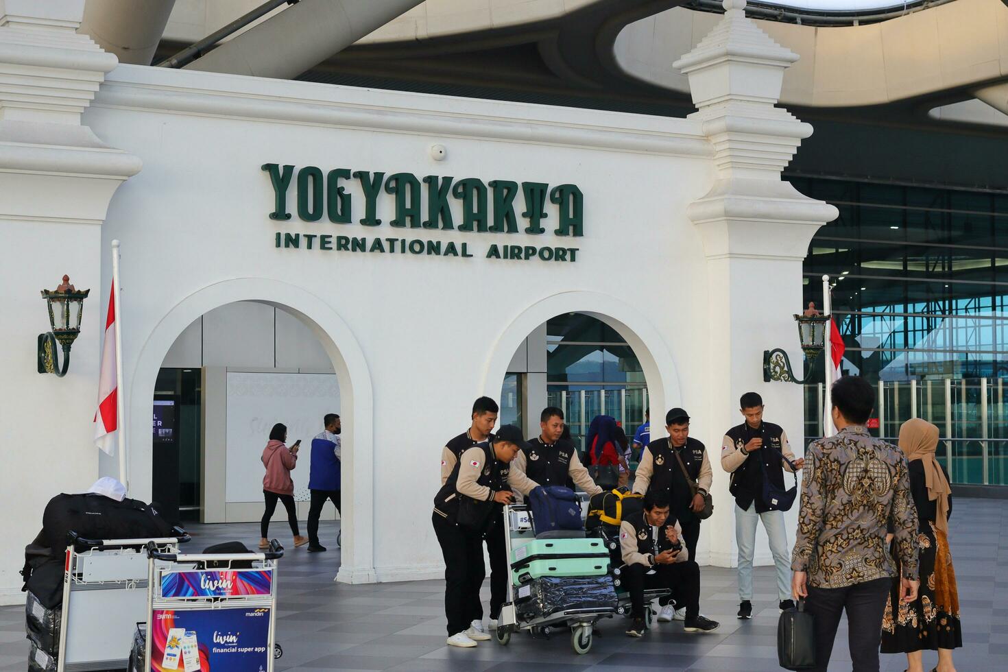 Yogyakarta Internationale luchthaven yia is modern faciliteit portie Internationale en huiselijk vluchten. deze vitaal poort voor beide Internationale en huiselijk reizigers. kulon progo - Indonesië 09 03 2023 foto