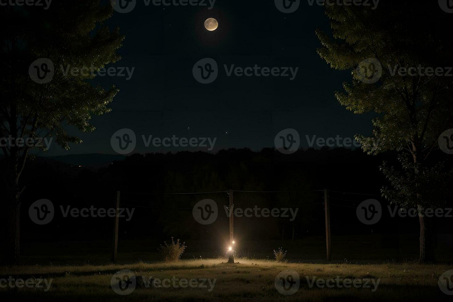 maanlicht kalmte de oogst maan nachten. ai gegenereerd. foto