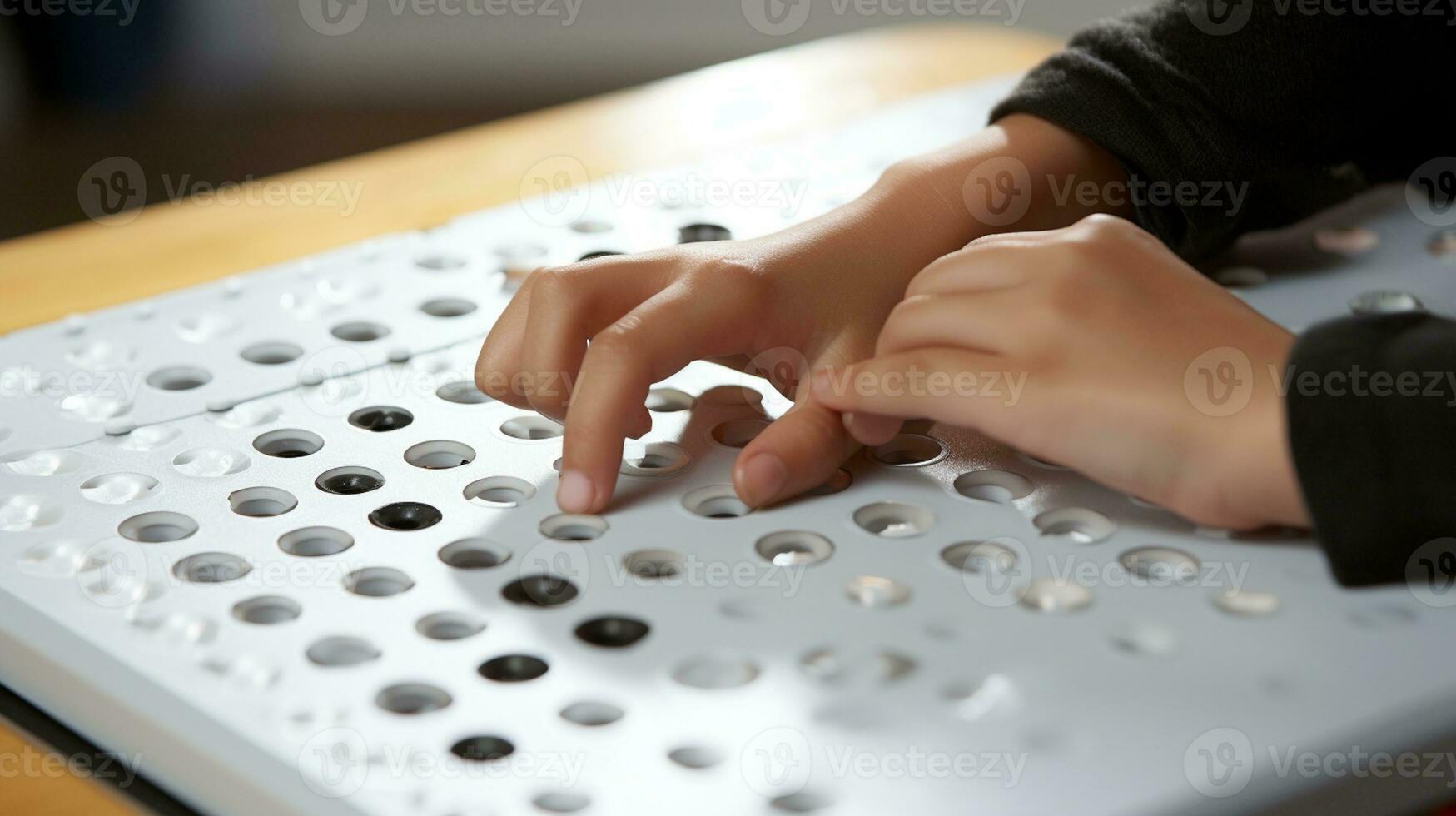 empowerment de Blind de betekenis van wereld braille dag foto