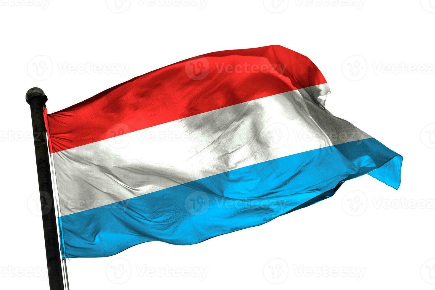 het dossier Luxemburg vlag Aan een wit achtergrond. - afbeelding. foto