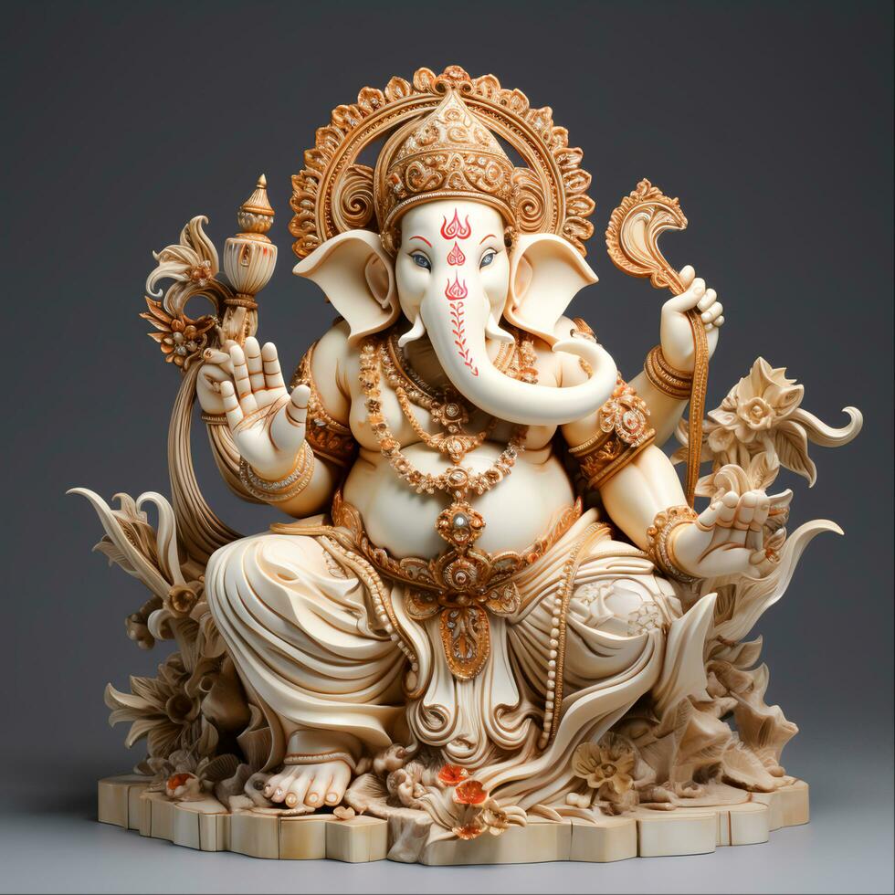 ganesha godheid standbeeld in Hindoe cultuur, ai gegenereerd foto