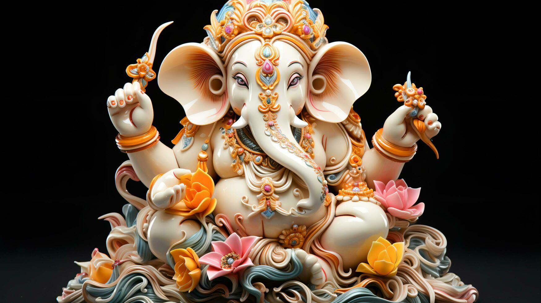 ganesha godheid standbeeld in Hindoe cultuur, ai gegenereerd foto