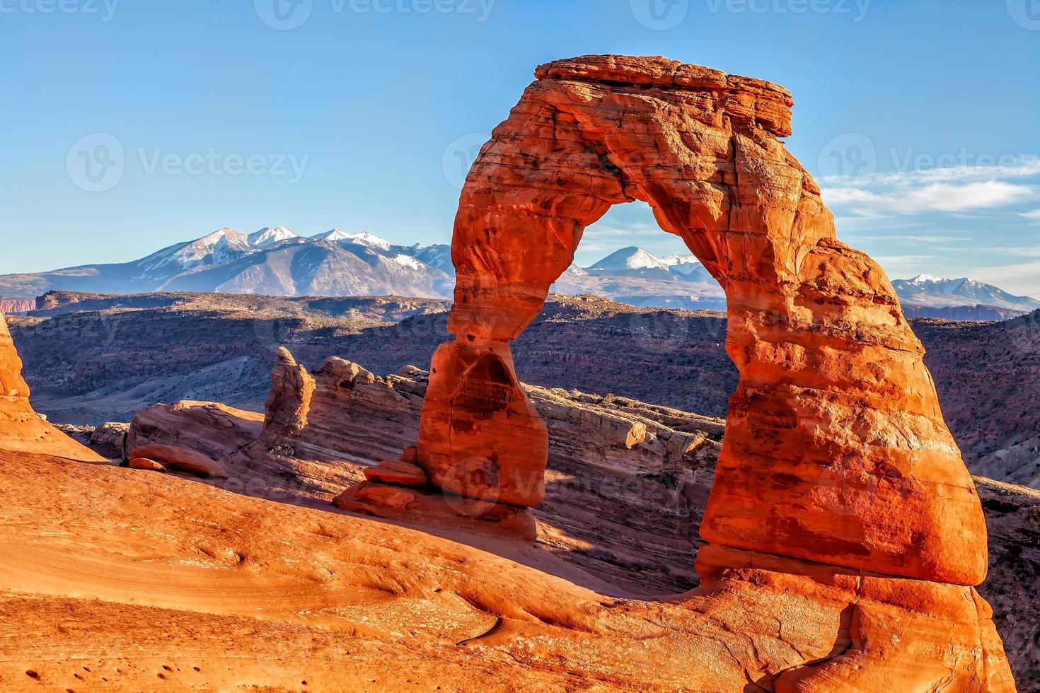 delicate boog in arches national park in utah usa foto