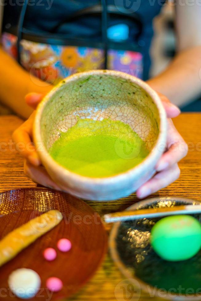 traditionele groene thee in Kyoto-stijl foto