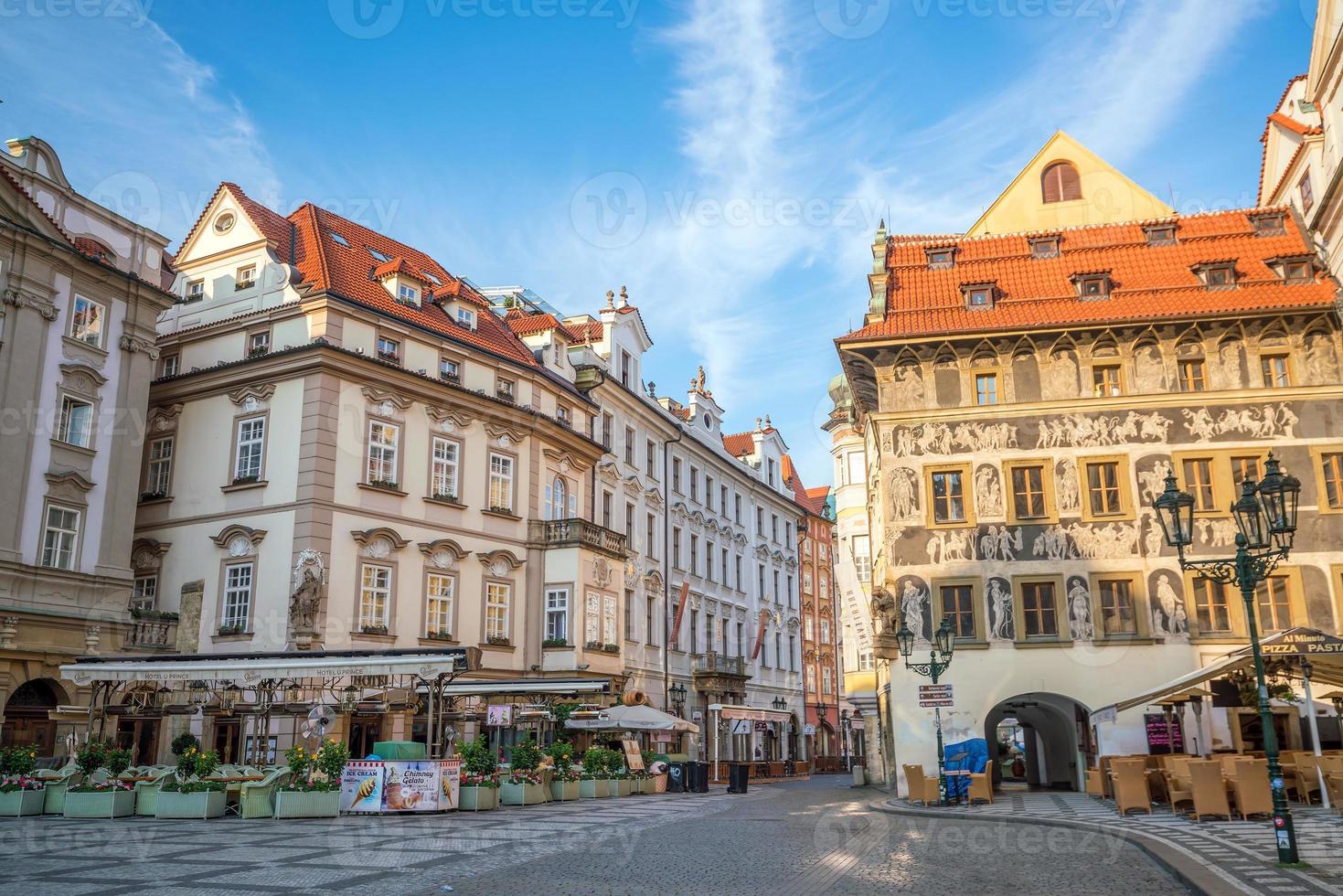 erfgoedgebouwen in de oude binnenstad van Praag in Tsjechië foto