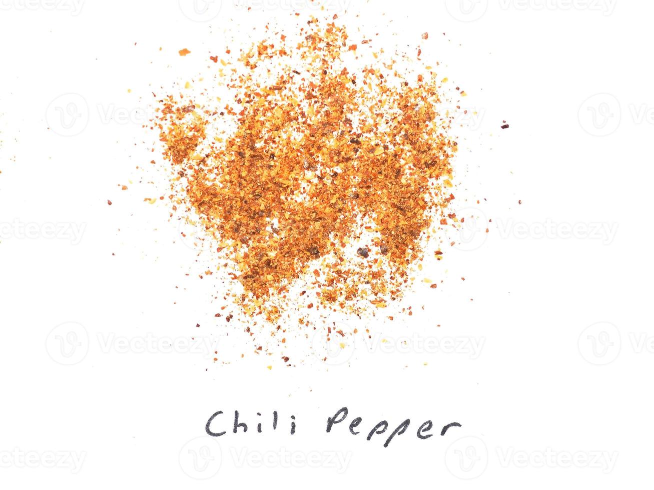 chili peper paprika zaden over wit foto