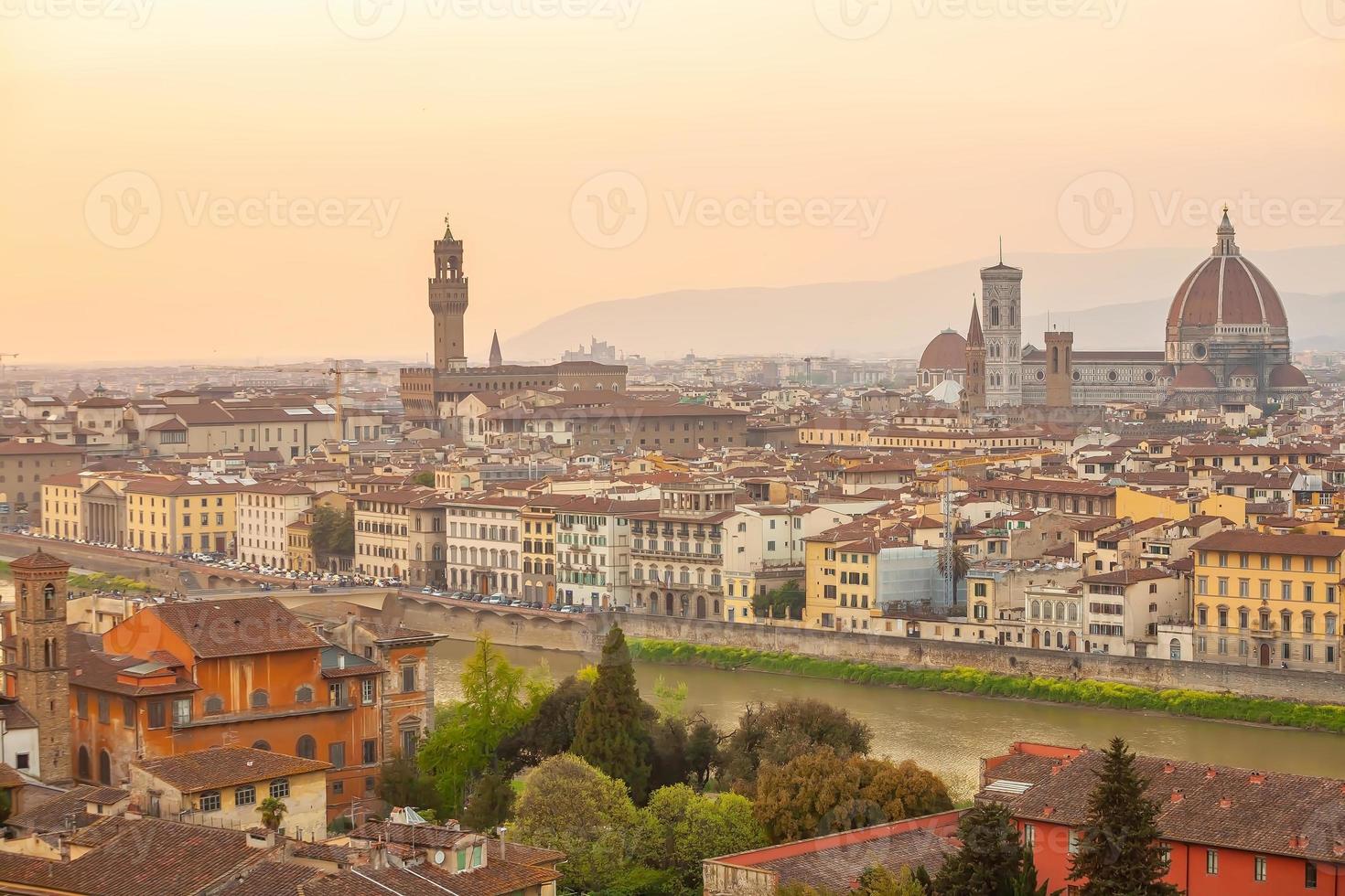 Florence stad skyline van de binnenstad stadsgezicht van Italië foto