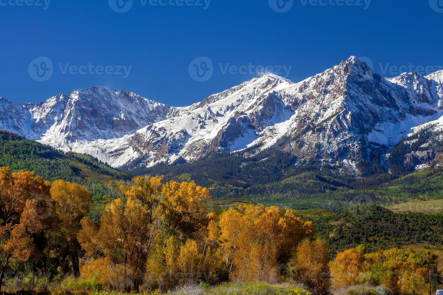 herfstseizoen op het platteland in Colorado, VS foto