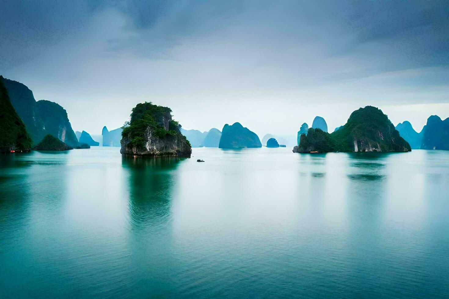 de ha lang baai in Vietnam. ai-gegenereerd foto