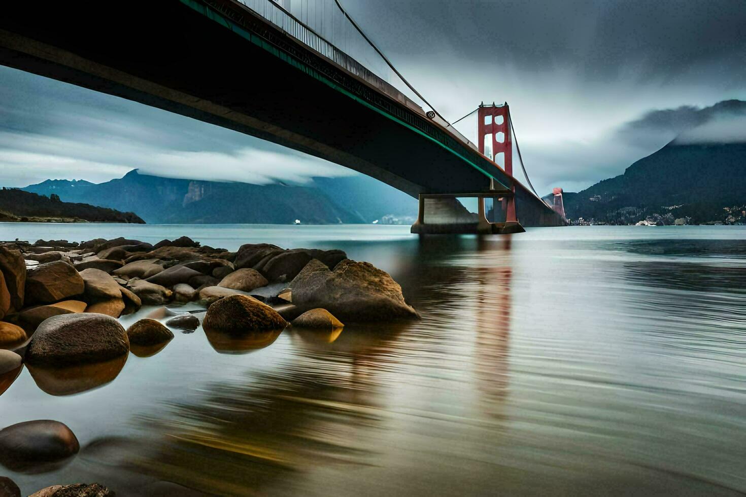 de gouden poort brug in san francisco. ai-gegenereerd foto