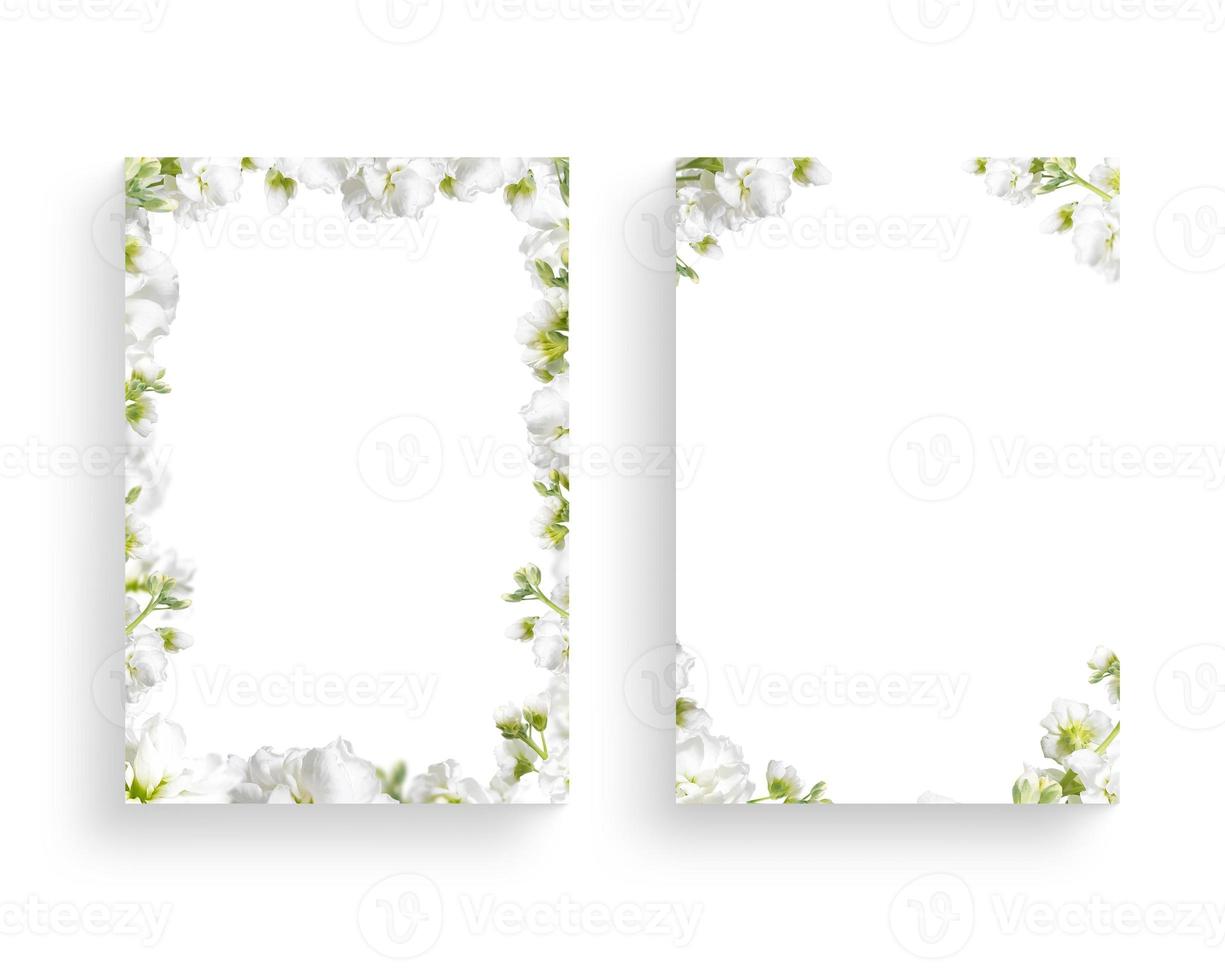mooie lentebloem frame, uitnodiging, trouwkaart foto