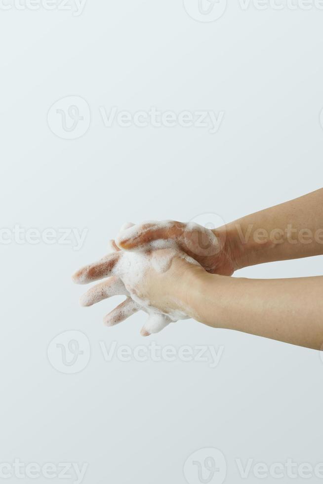 was je handen. hygiëne. hand schoon om infectie te voorkomen. foto