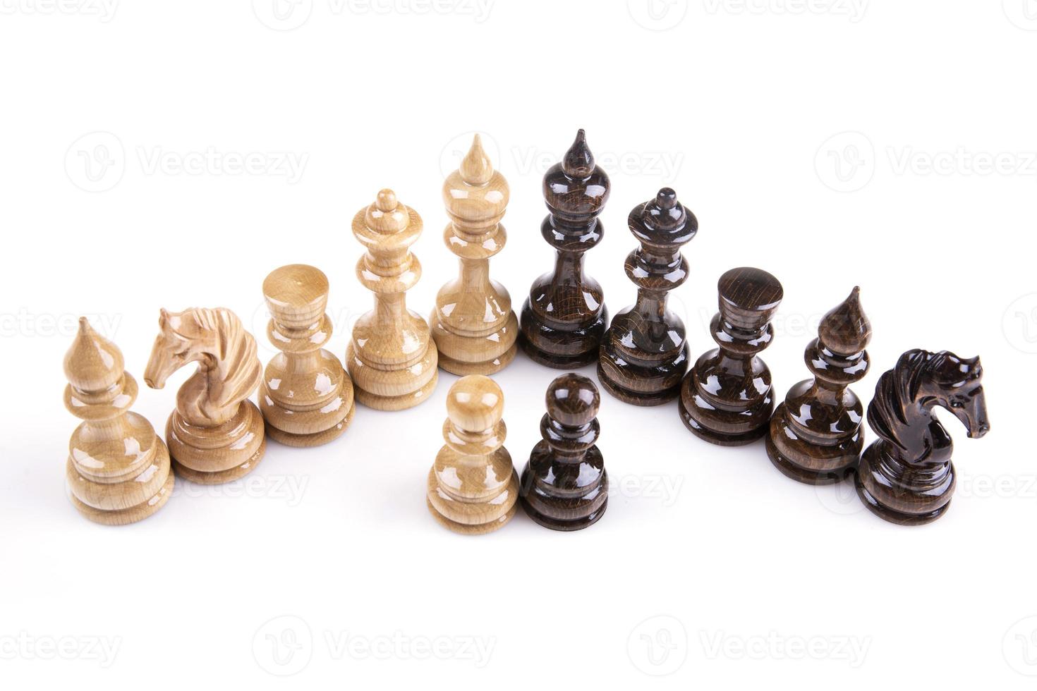 schaakspel cijfers op witte achtergrond foto