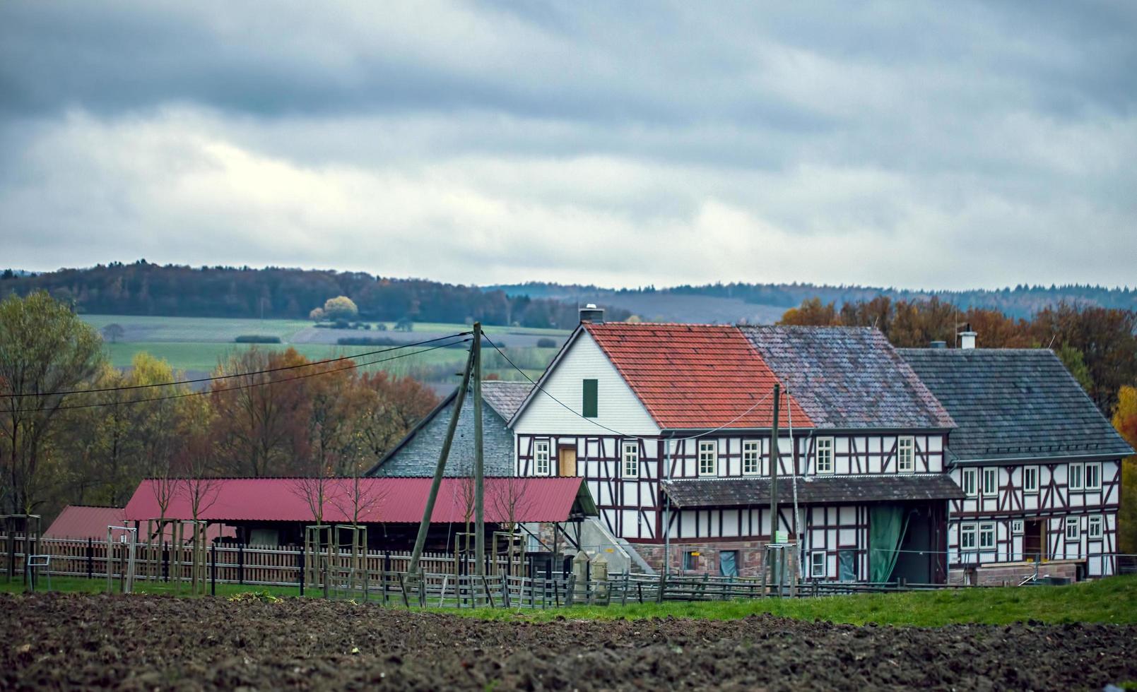 vintage oude duitse architectuur boerderij foto