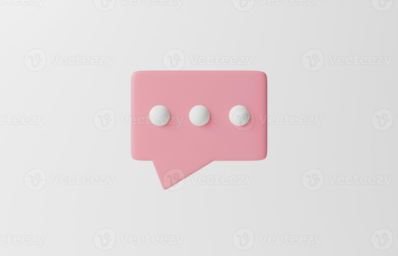 3d minimale roze praatjebellen op isoleren witte achtergrond. concept van sociale media-berichten. 3D-rendering illustratie minimale lege chatboxen ondertekenen. chat voor tekstballonpictogram op pastel. commentaar teken foto