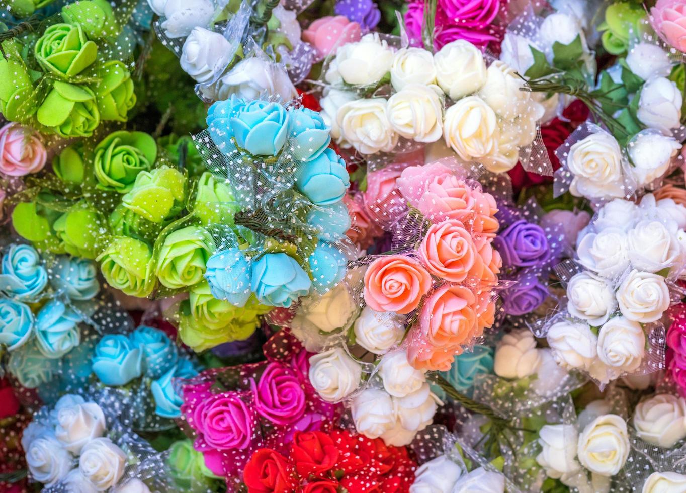 kleurrijk bruidsboeket mooie romantische bloemen foto