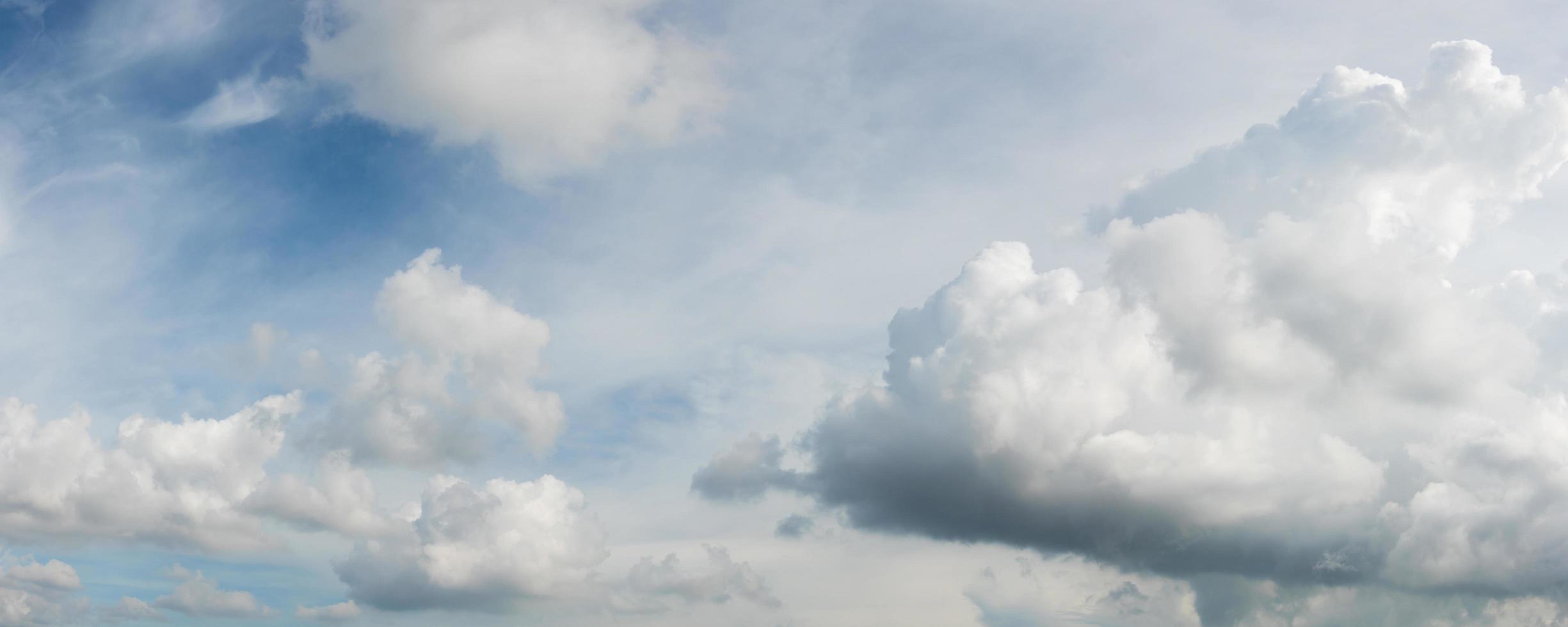 panoramische hemel met wolk op een zonnige dag. foto