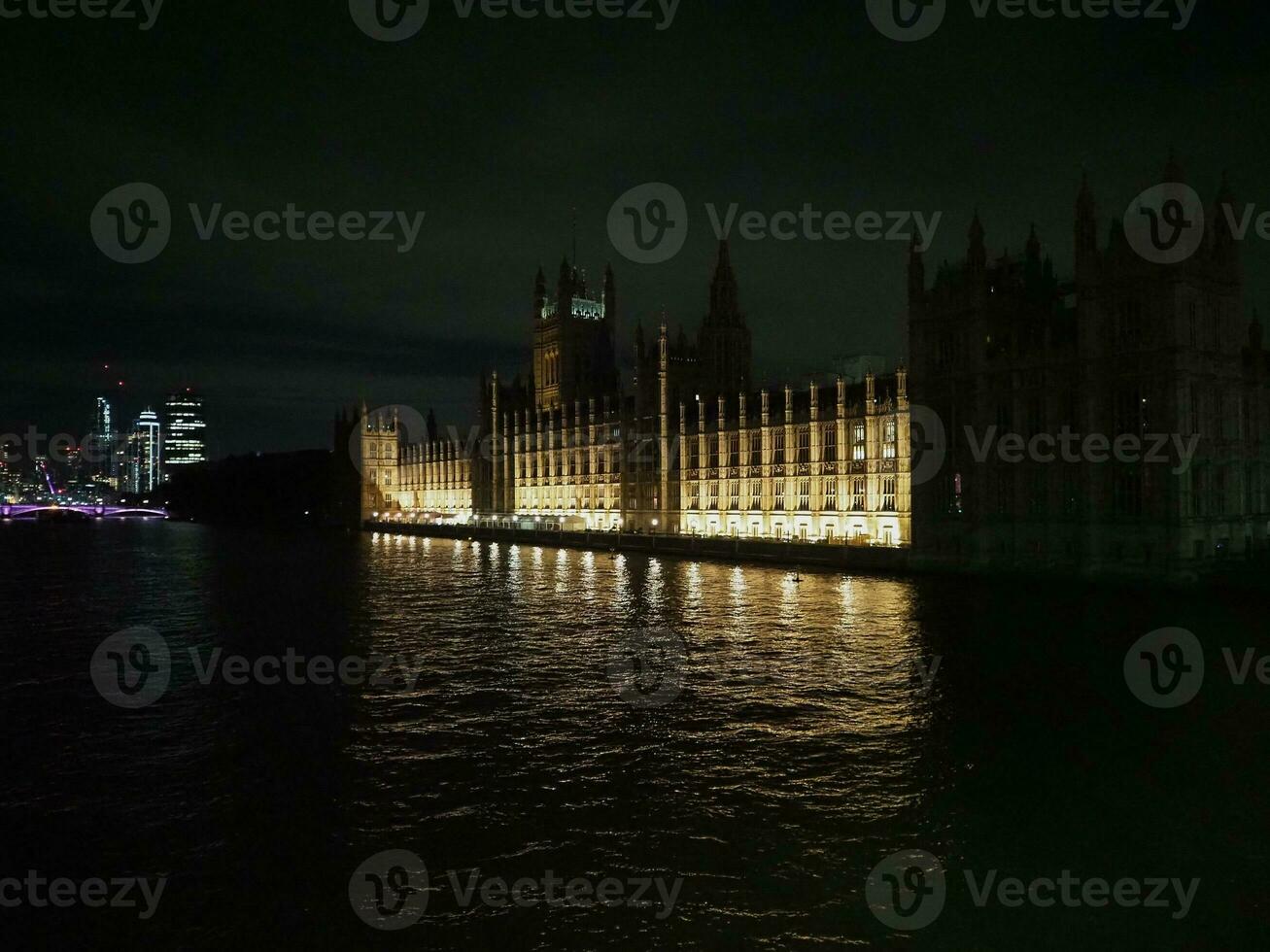 nacht visie van de stad van Londen foto