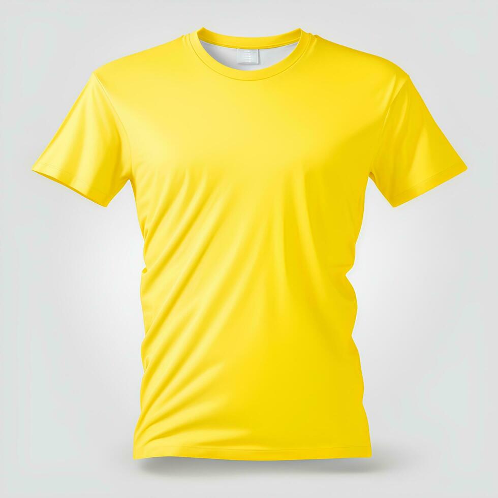 blanco wit t-shirt mockup ontwerp, ai gegenereerd. foto