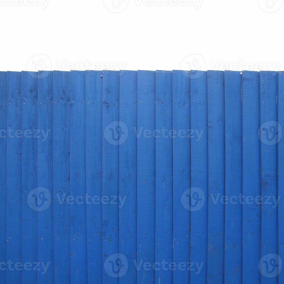 blauwe houten omheining foto