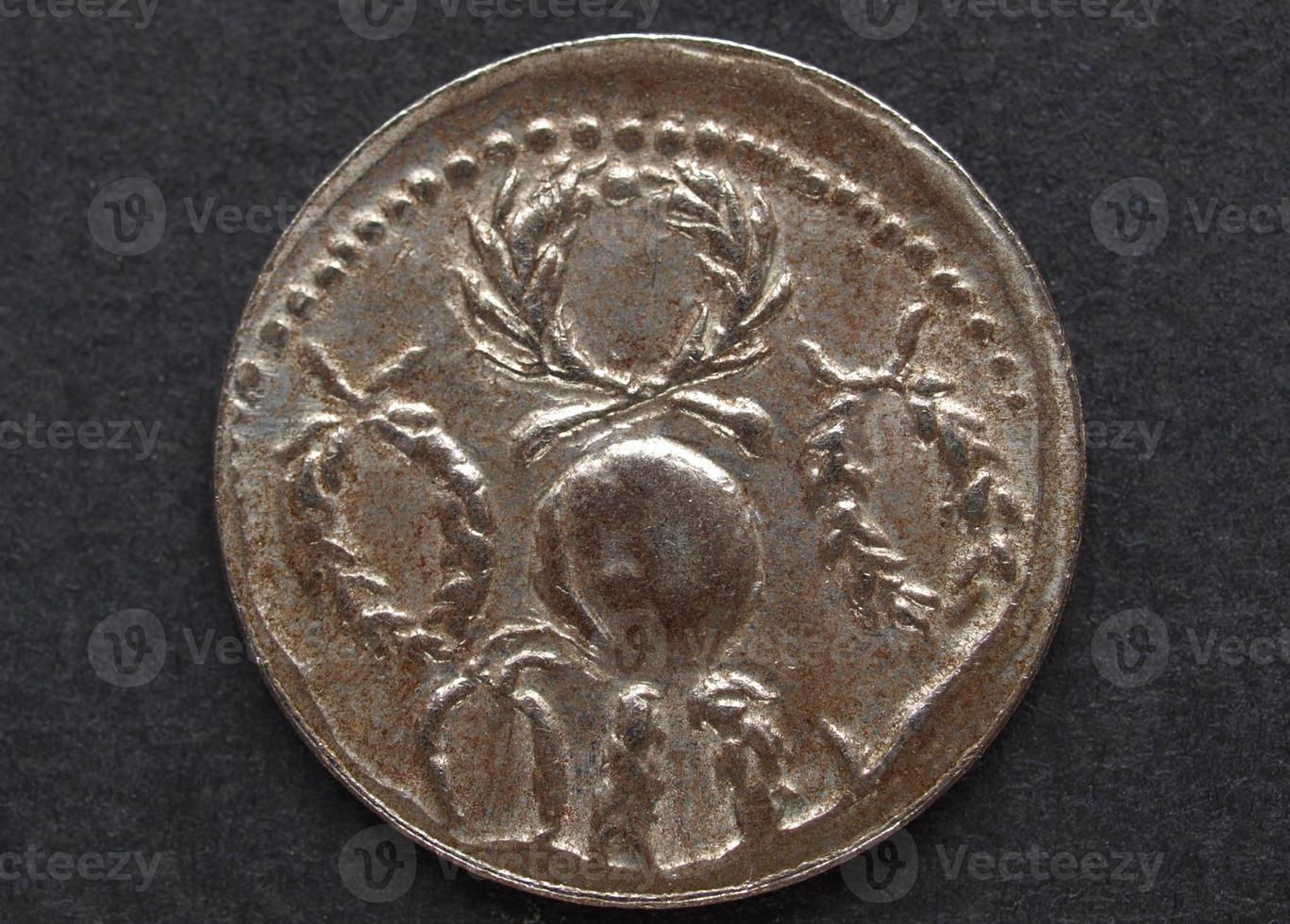 oude Romeinse munt foto