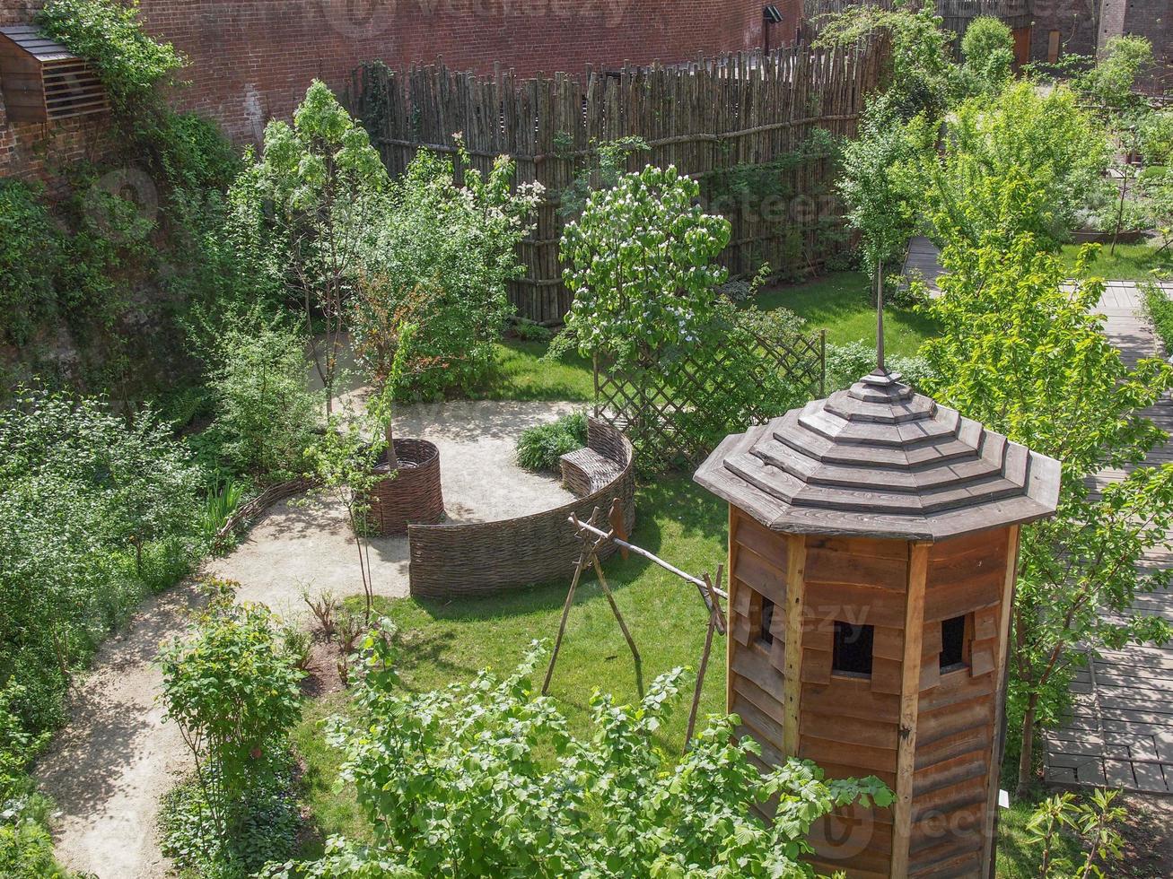 middeleeuwse tuin in turijn foto