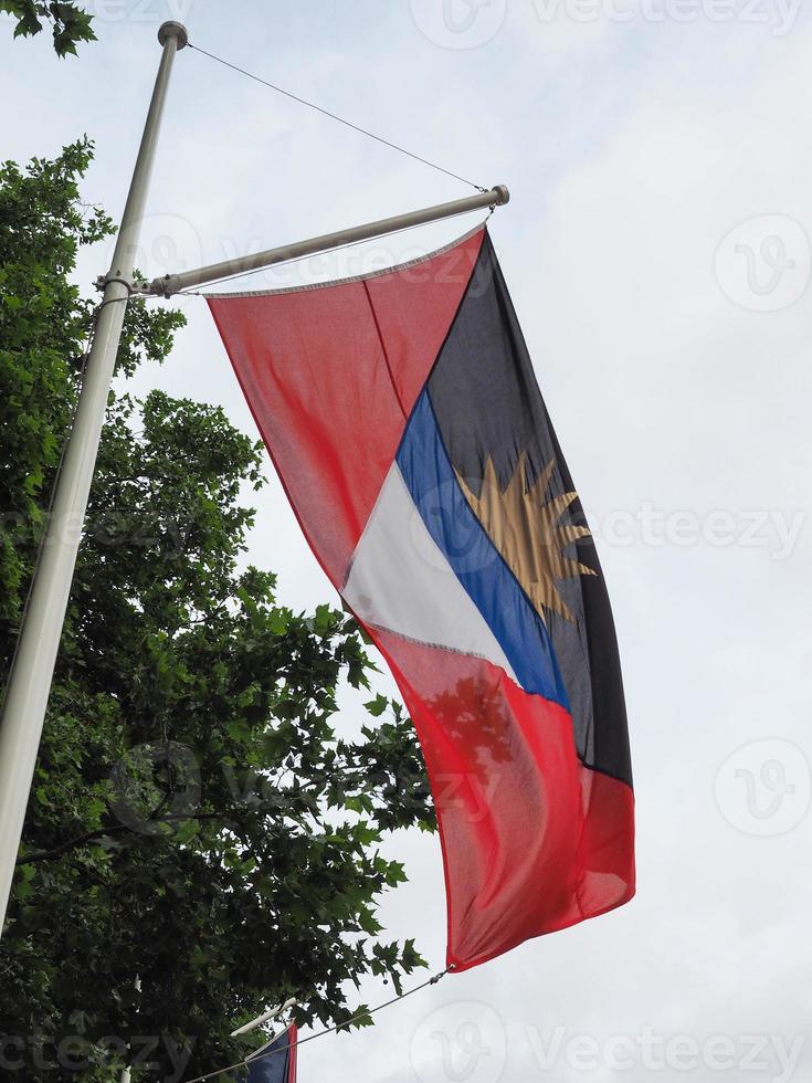 antiguan barbudan vlag van antigua en barbuda foto