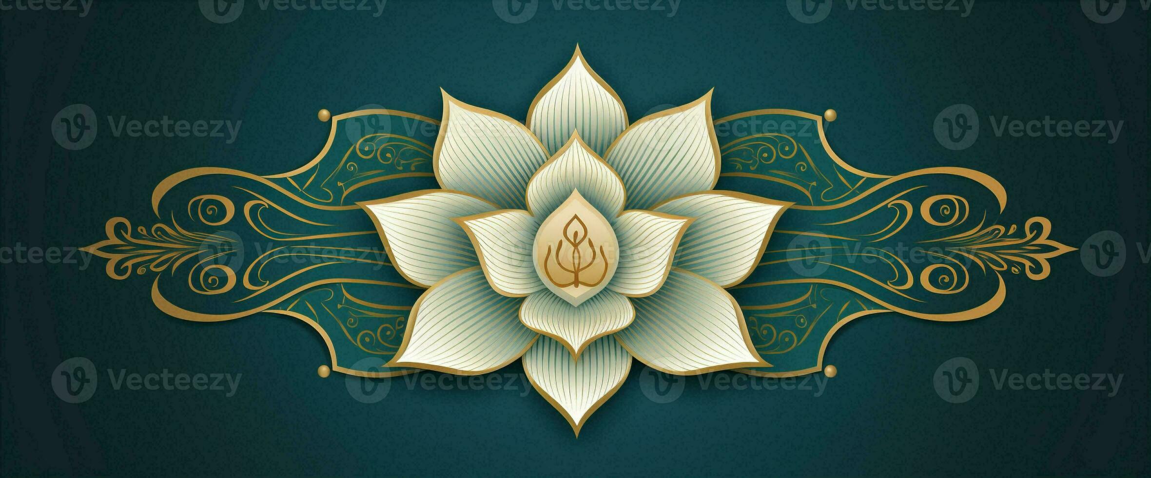 yoga symbool sier- bloemen abstract bloem Indisch mandala patroon meditatie religie ontwerp foto