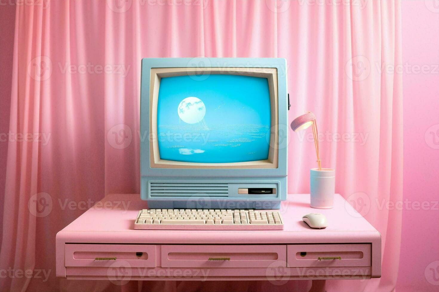 blauw digitaal technologie roze computer foto