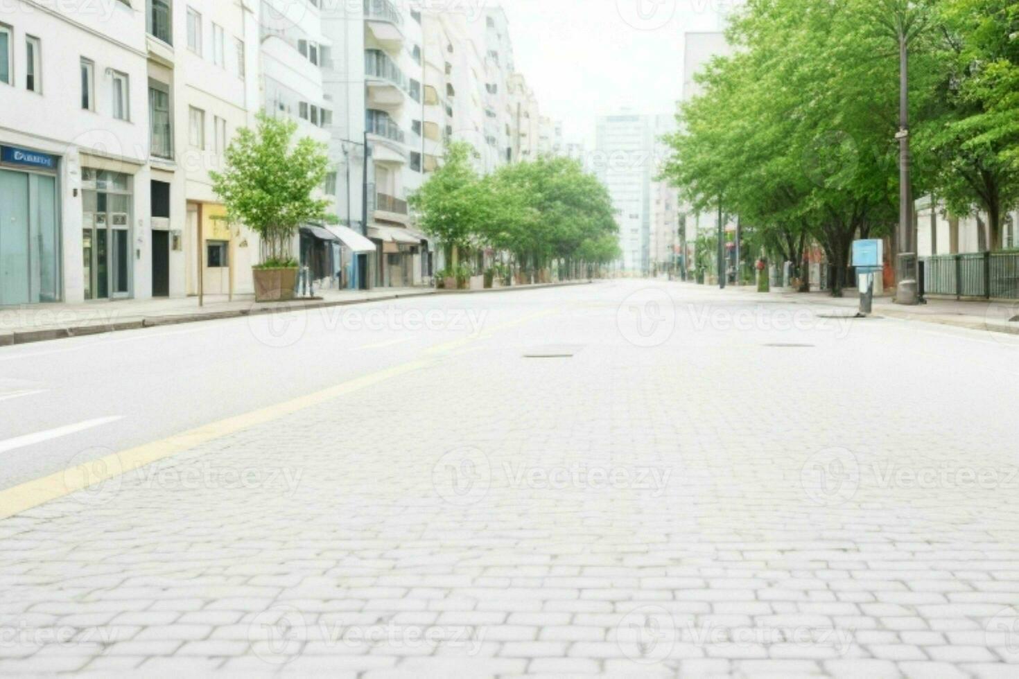 leeg ruimte Aan de straat. achtergrond. ai generatief pro foto