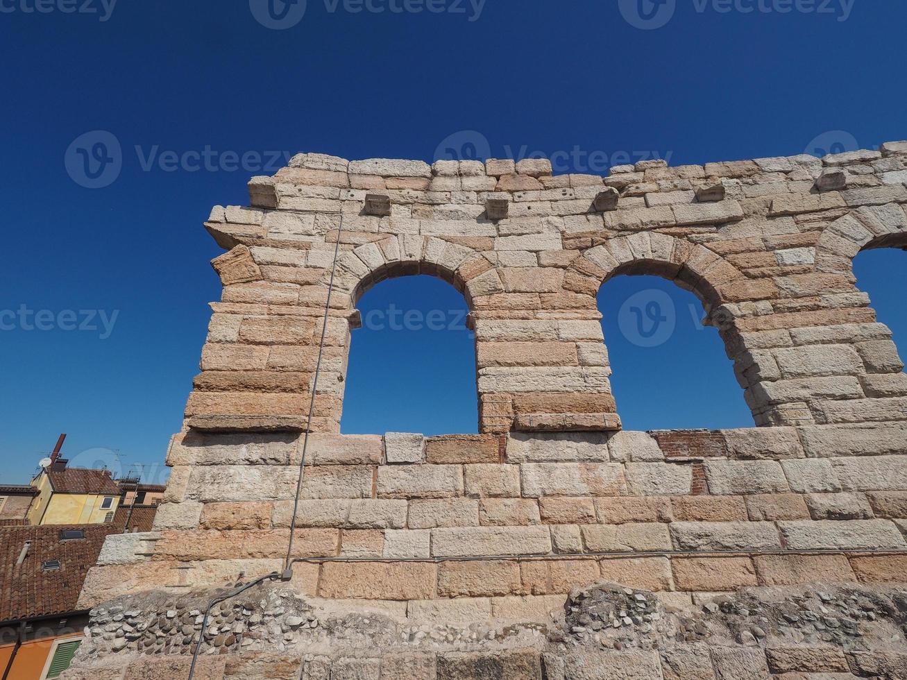 Romeins amfitheater in de arena van verona foto