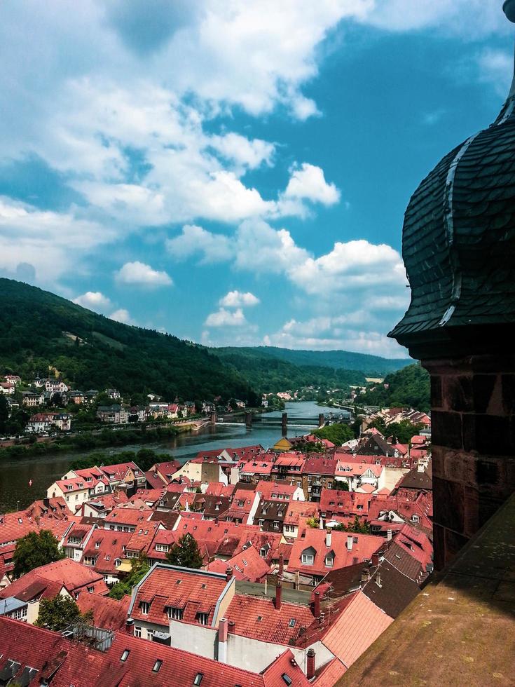 luchtfoto van de stad heidelberg, heidelberg, duitsland, europa foto