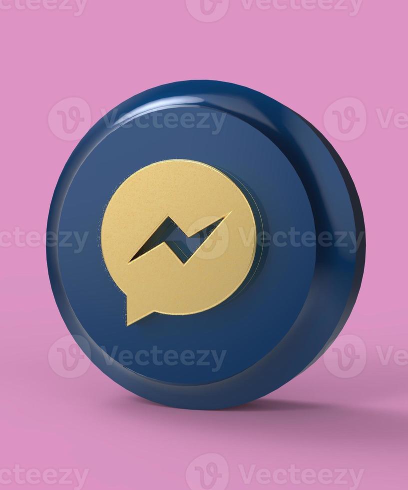 3D-rendering pictogram messenger sociale media foto