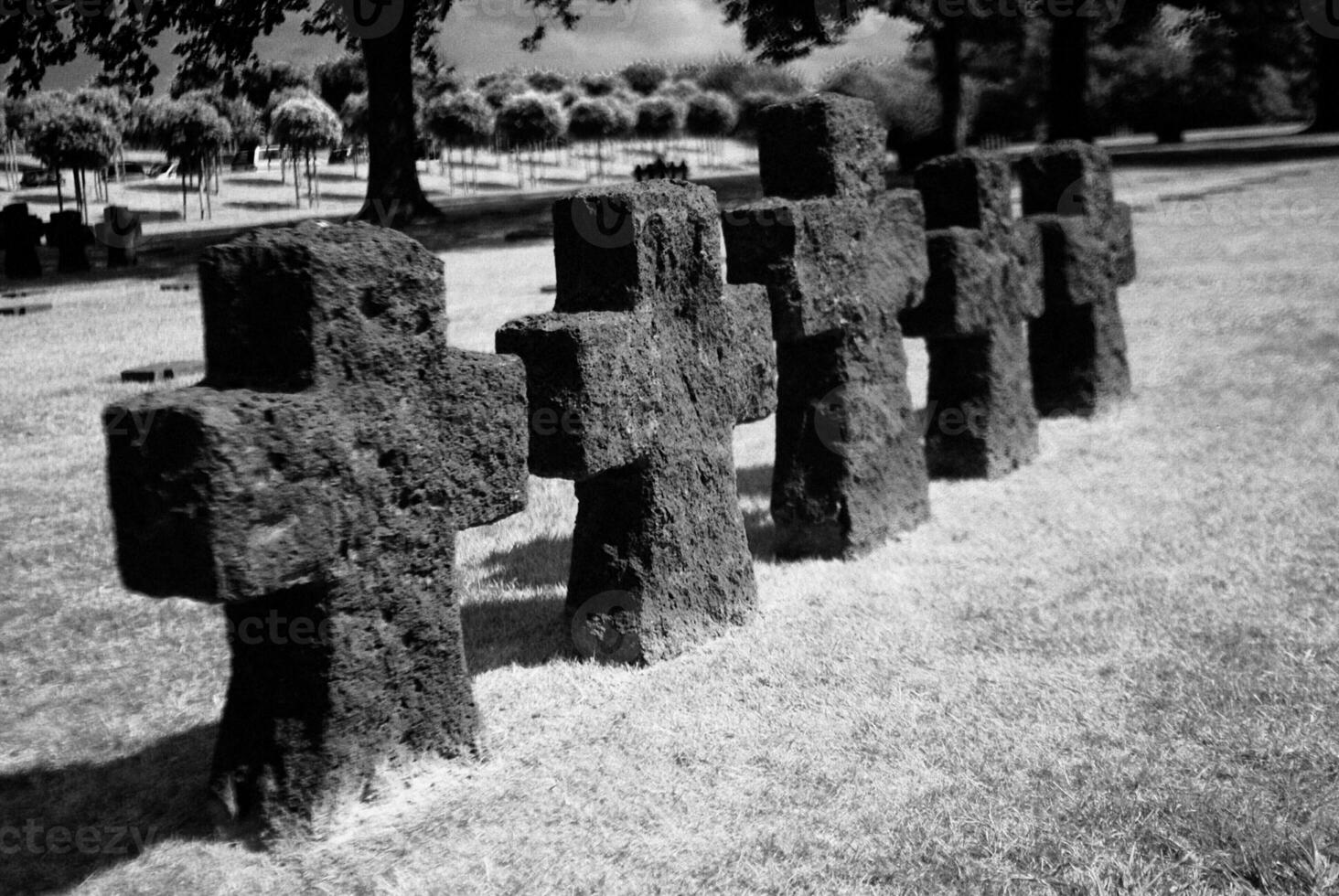 la cambe Duitse begraafplaats, Normandië, Frankrijk foto